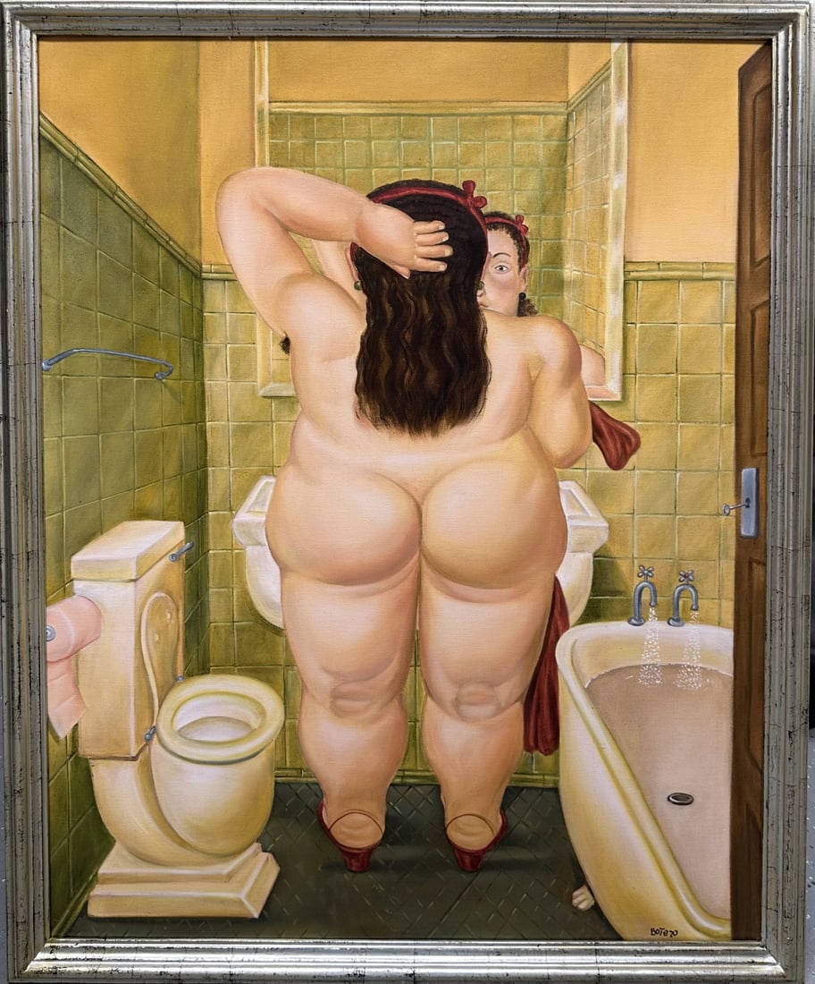 Fernando Botero "The Bath" Oil on Canvas (1 of 8)
