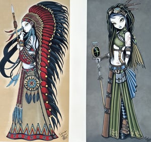 2pc Myka Jelina Giclees "Cloud Burst & Wakanda