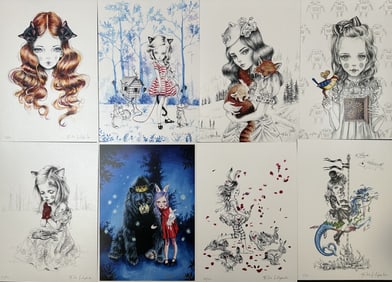 8pcs Julie Filipenko Limited Edition Giclees
