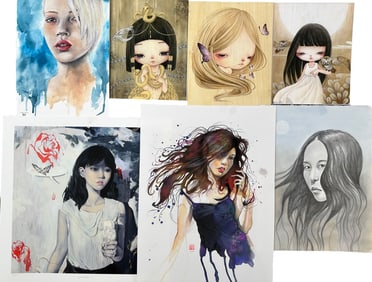 7pc Lot Originals & LE Lithos Harris, Juuri, Wen
