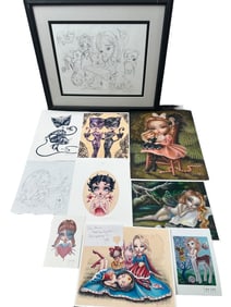 10pc Simona Candini Sketches, LE Lithos & Prints