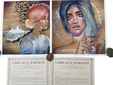 2pc MJ Lindo LE Giclees Signed & COA