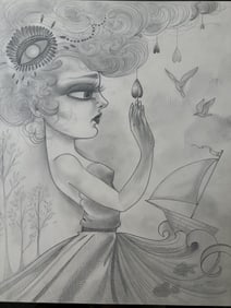 Sandi Calistro Graphite Drawing Untitled