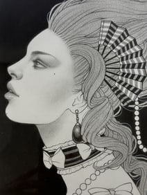 Sarah Joncas Original Graphite & Ink "Pearl" 2013