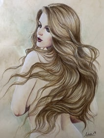 Ainhoa Ortez Original "Dancing Fairy" Mixed Media