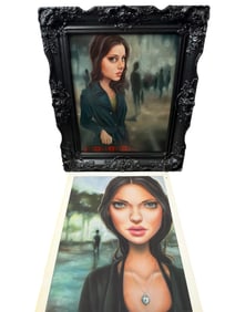 2pc Ken Keirns Original "Departure" & Print