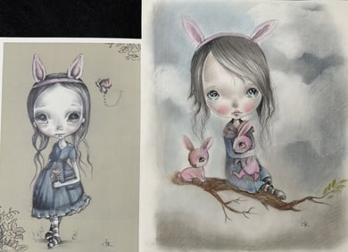 2pc Original & Litho Chrishanthi Liaropoulou