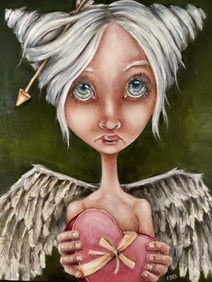 Cori Bartz Original Oil on Gesso "Take My Heart"