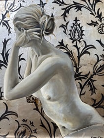 Richard Gill Original "The Gaze" Oil on Board