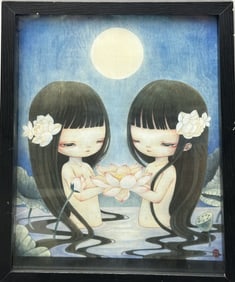 Yishu Wang LE Lithograph "Moon Light"