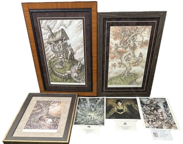 6pc Adam Oehlers Watercolors & LE Giclees