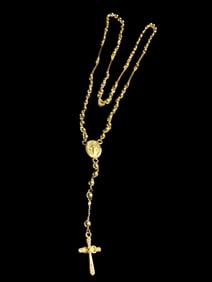 18kt Tri Gold Rosary 10 grams