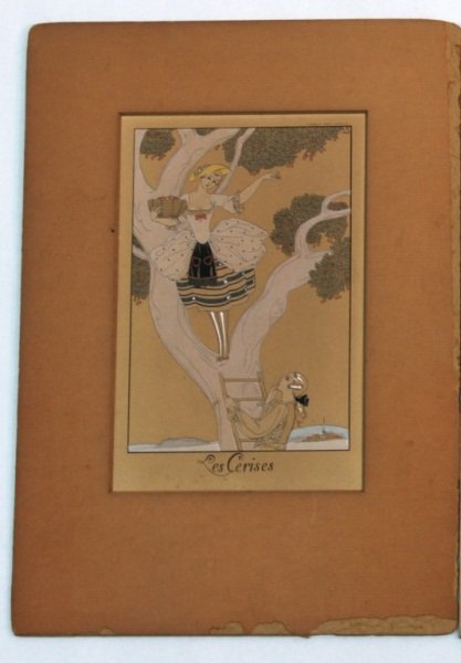 Georges Barbiers "Colin-Maillard": Georges Barbiers (French 1882-1932)"'Colin-Maillard' from Falbalas & Fanfreluches, considered to be his greatest work. It is rarely found, as only 600 copies were issued. Measurements: 6.5" x 9.5" Art