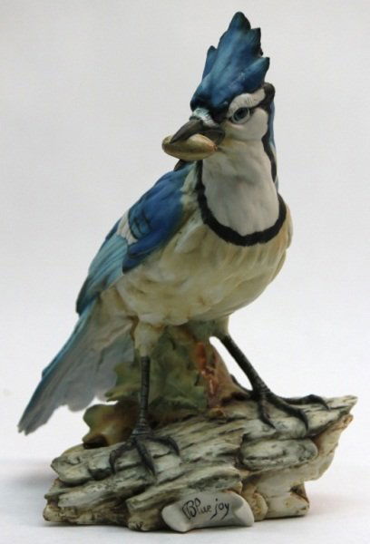 Tay Italian Bisque "Blue Joy" Figurine: Tay Italian bisque figure titled "Blue Joy". Limited Edition, numbered 253/500. Measurements: 9" x 8" x 11.5" Artist: Tay Italy Style: 20th Century