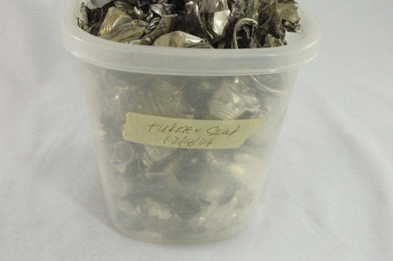 Lot of Sterling Silver Scrap Metal: Lot of clean sterling silver scrap metal, weight 36.7 Troy oz. Measurements: See Description