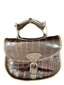 Alligator Purse with Bridle Bit Handle