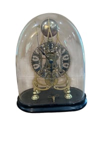 Brass Skeleton Clock Single Fusee Movement