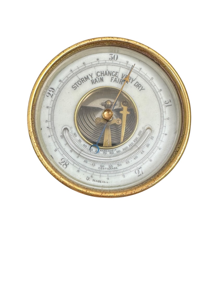 Antique Brass Barometer (1 of 5)