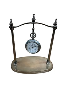 19C 925 Silver Edwardian Pocket Watch Holder