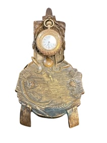 19C French Bronze Pocket Watch Holder