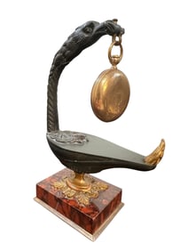 19C French Egyptian Revival Pocket Watch Holder