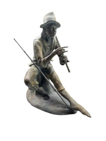 Vintage Bronze Piper After Auguste Moreau