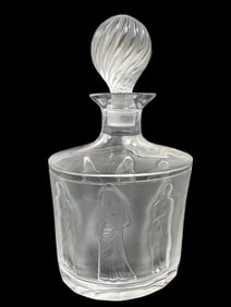 Lalique Crystal Frosted and Clear "Femme" Decanter