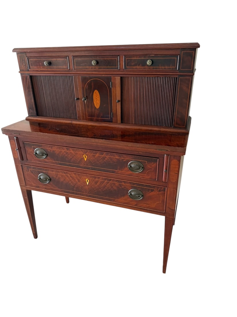 Early 19C Federal Style Writing Desk Mahogany (1 of 16)