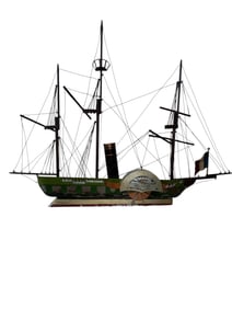 Paddle Wheel Galatee Steamship Italian