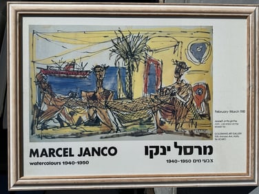 Marcel Janco Signed Exhibition Poster