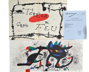 2pc Joan Miro from Derriere Le Miroir
