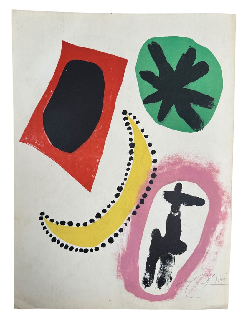 2pc Joan Miro Original Lithographs 60th Birthday (1 of 5)