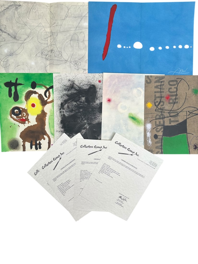6pc Joan Miro Original Color Lithographs COA (1 of 20)