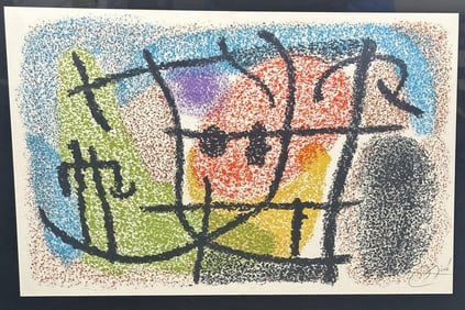 Joan Miro "Cartones" Lithograph Double Page COA