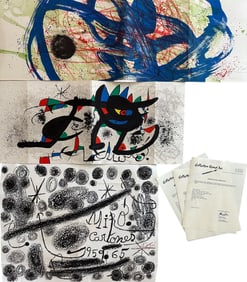 3pc Joan Miro Color Lithograph Covers