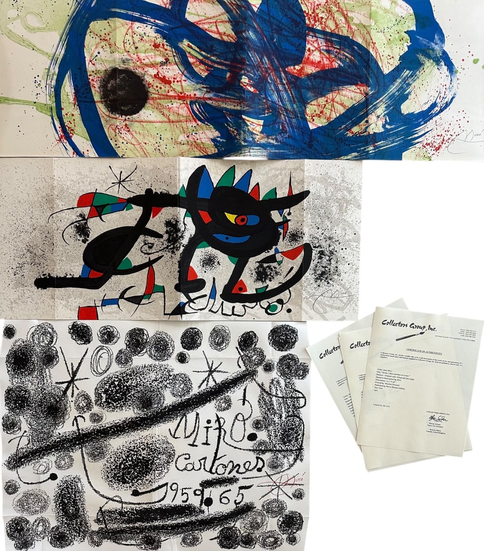 3pc Joan Miro Color Lithograph Covers (1 of 17)