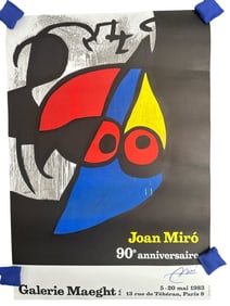 Joan Miro Lithograph Poster "90th Birthday