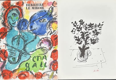 2pc Marc Chagall Original Lithographs
