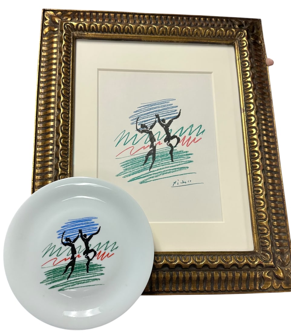 2pc Pablo Picasso "La Danse" (The Dance) Limoges (1 of 9)