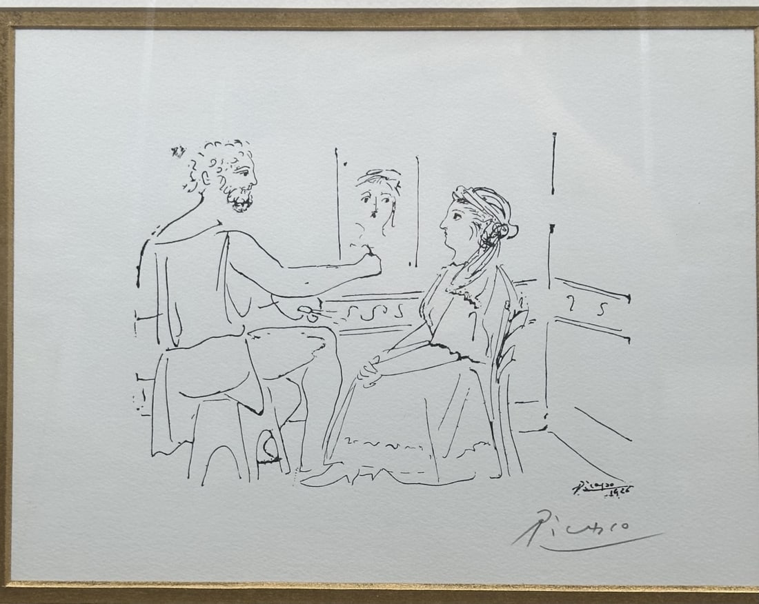 Pablo Picasso "Le Pose du Modele" Woodcut COA (1 of 5)