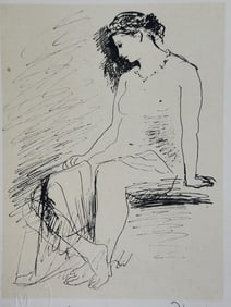 Pablo Picasso "Seated Nude Woman" COA & Stamped