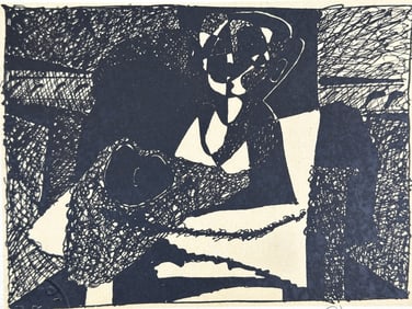 Pablo Picasso Litho "Archimedes Suite" COA & Stamp