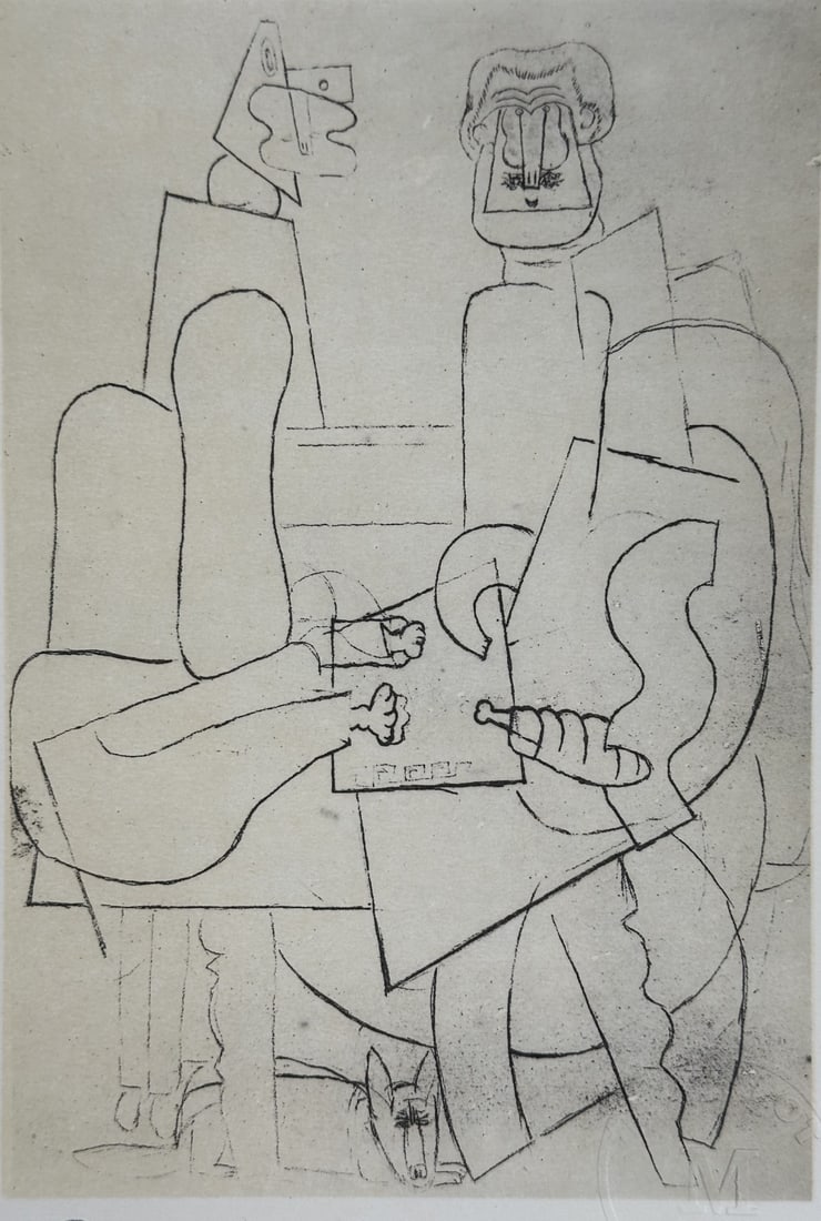 Pablo Picasso Litho "Card Players at Table" COA (1 of 8)