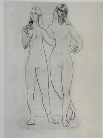 Pablo Picasso Litho "Deux Nus" COA & Stamped