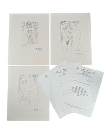 3pc Pablo Picasso "Le Gout du Bonheur" Litho