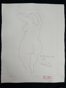 Pablo Picasso Etching "Femme vue de dos" COA