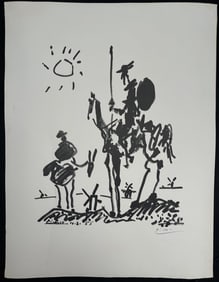 Lg Pablo Picasso 1955 Litho of Don Quixote