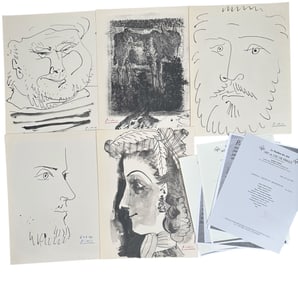 5pc Pablo Picasso LIthographs COAs