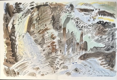 Andre Masson Original Lithograph "Le Torrent"
