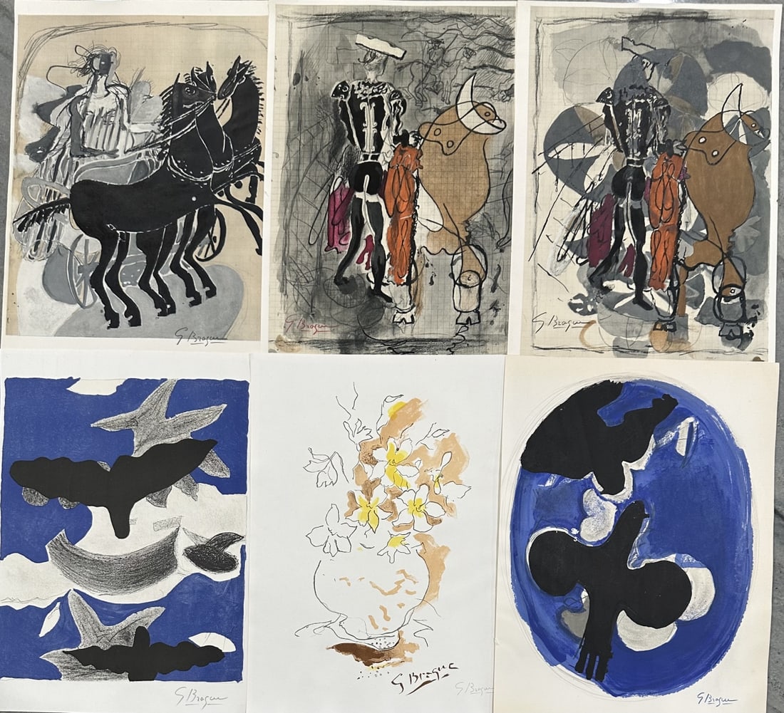 6pc Georges Braque Lithographs (1 of 10)
